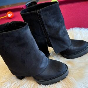Black Suede Ankle Boots